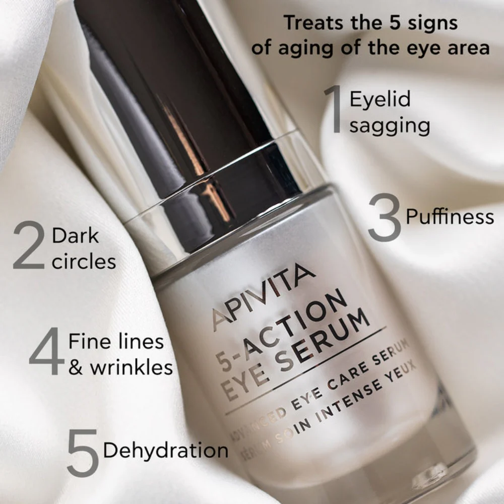 Apivita 5 Action Intensive Care Eye Serum, 15ml - Image 4