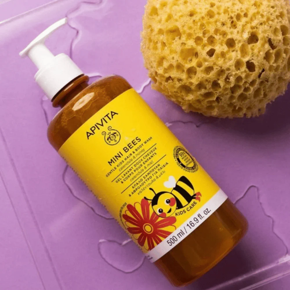 Apivita Kids Mini Bees Gentle Calendula Honey Gel Shampoo 500ml - Image 2