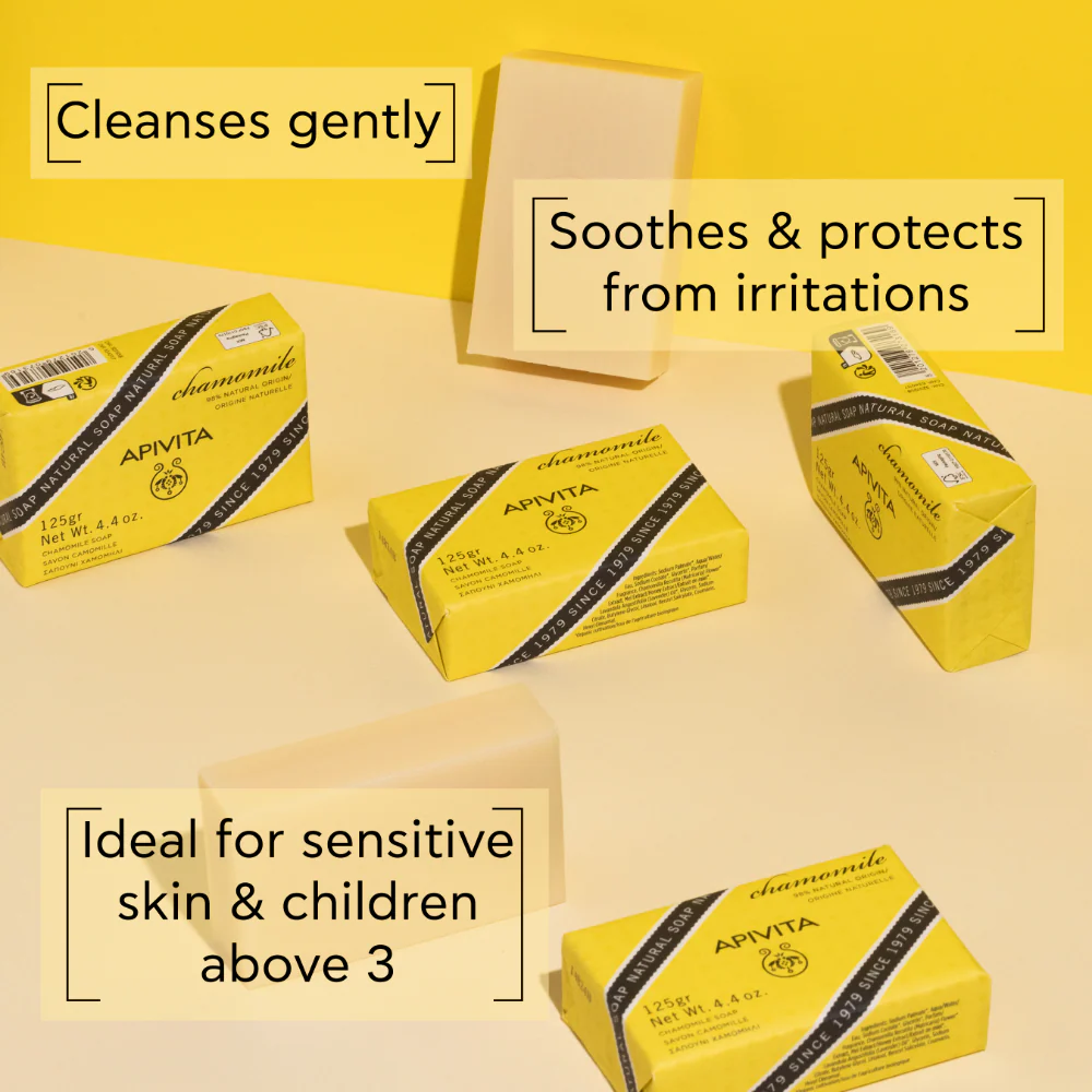 Apivita Natural Chamomile Soap 125G - Image 4