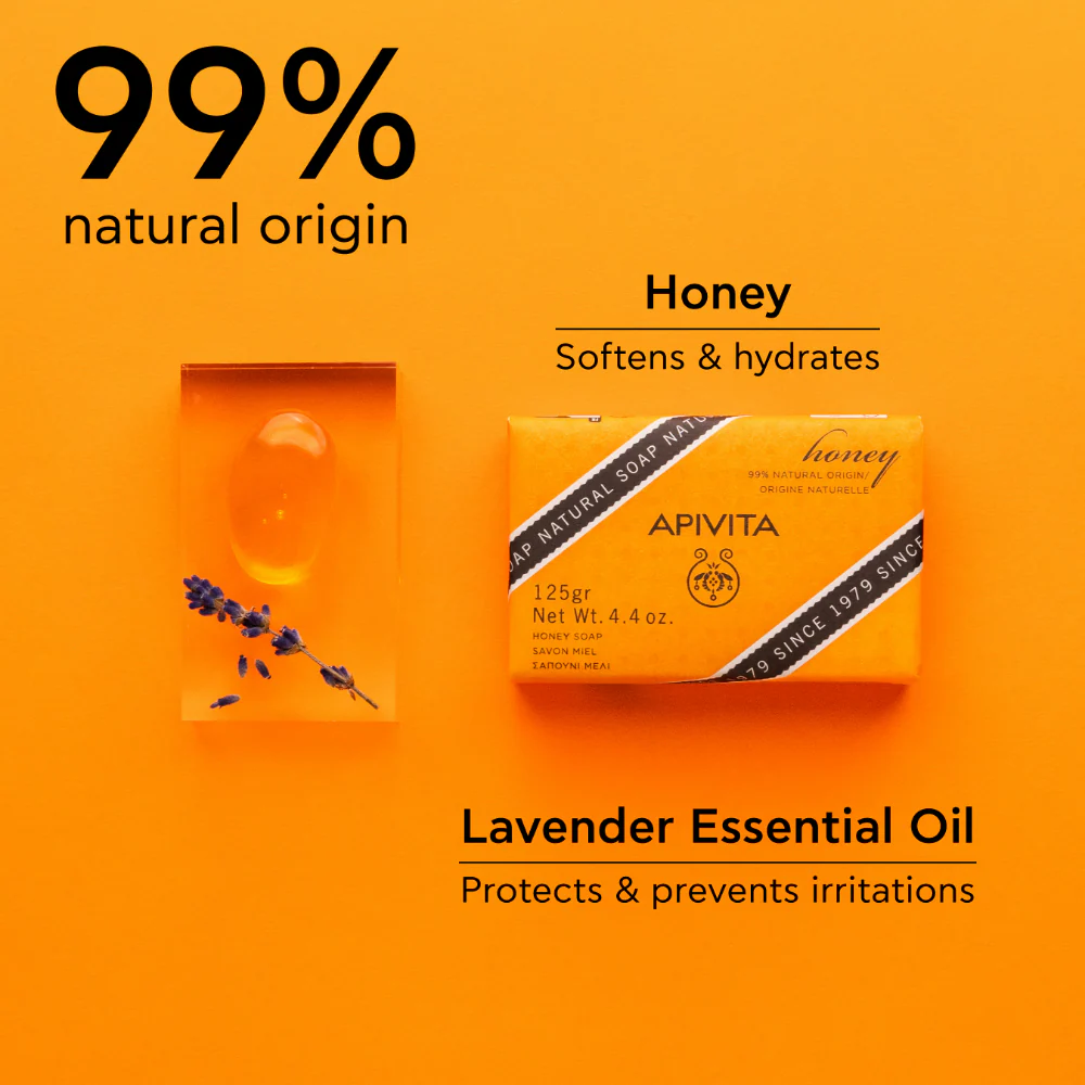 Apivita Natural Soap Honey 125G - Image 4