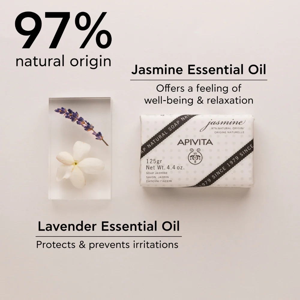Apivita Natural Soap Jasmine 125G - Image 5