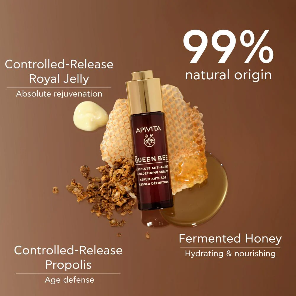Apivita Queen Bee Absolute Anti-Aging & Redefining Serum 30ml - Image 7