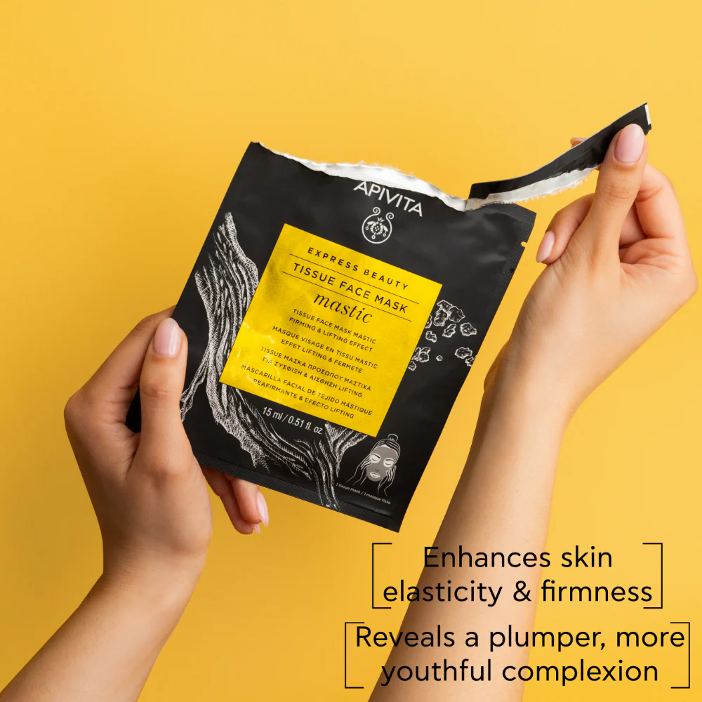 Apivita Tissue Face Mask- Mastic Firming & Lifting Effect 15ml - Image 2