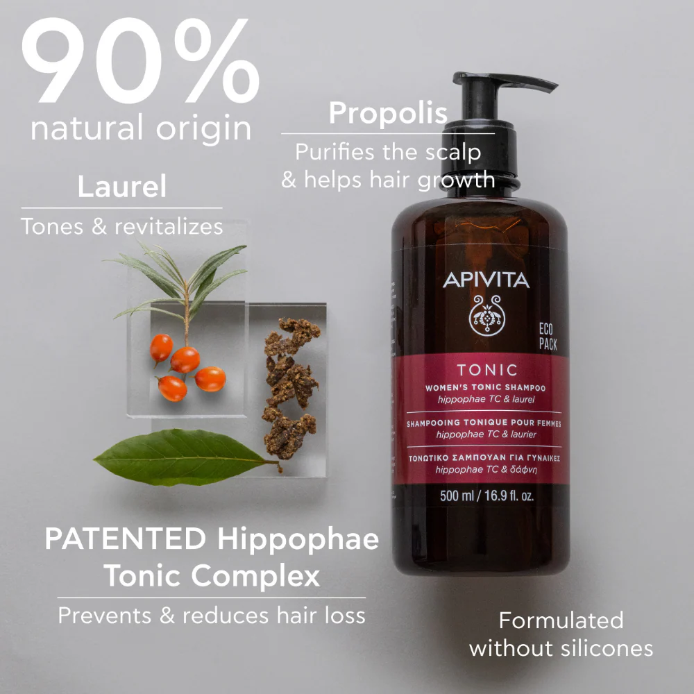 Apivita- Tonic Women's Shampoo 500ml - Image 5