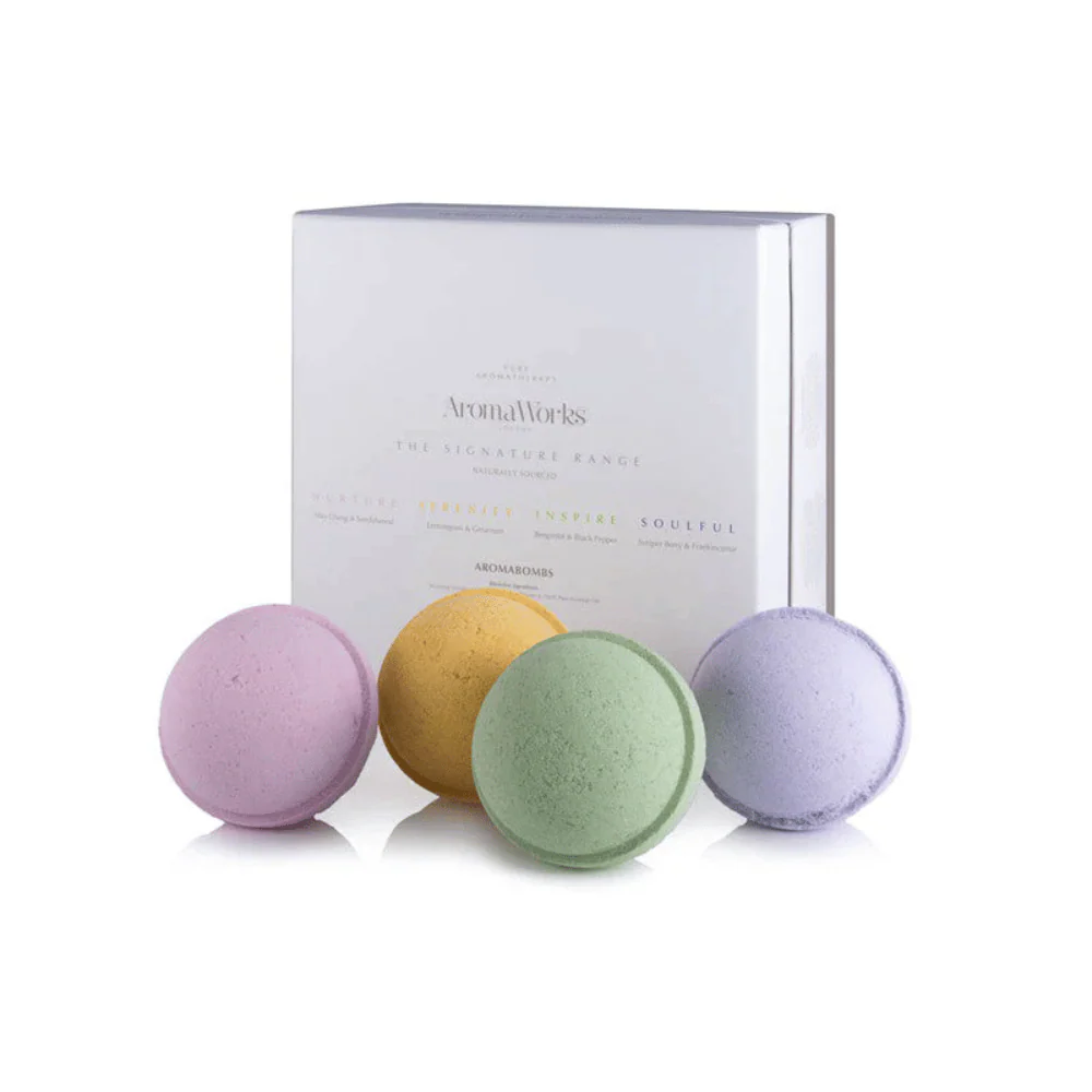 AromaWorks Quad Box Aromabomb Bath Bombs - Box of 4 - Image 3