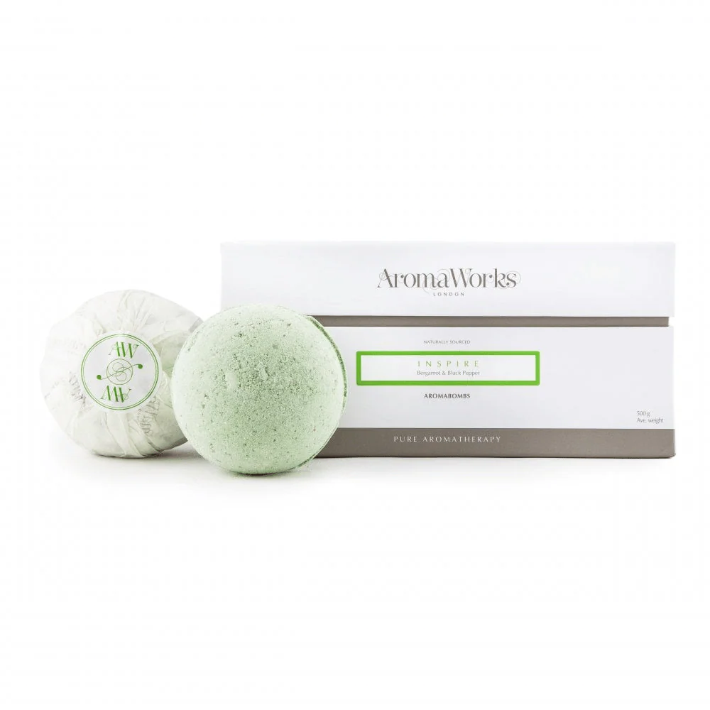AromaWorks Inspire Aromabomb Duo Bath Bombs - Box of 2