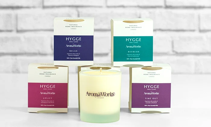 AromaWorks Hygge Candle -Refresh Lime and Frankincense 220gm - Image 3