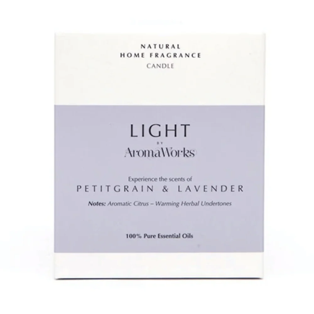 AromaWorks Light Range - Petitgrain & Lavender Candle 30cl - Image 2