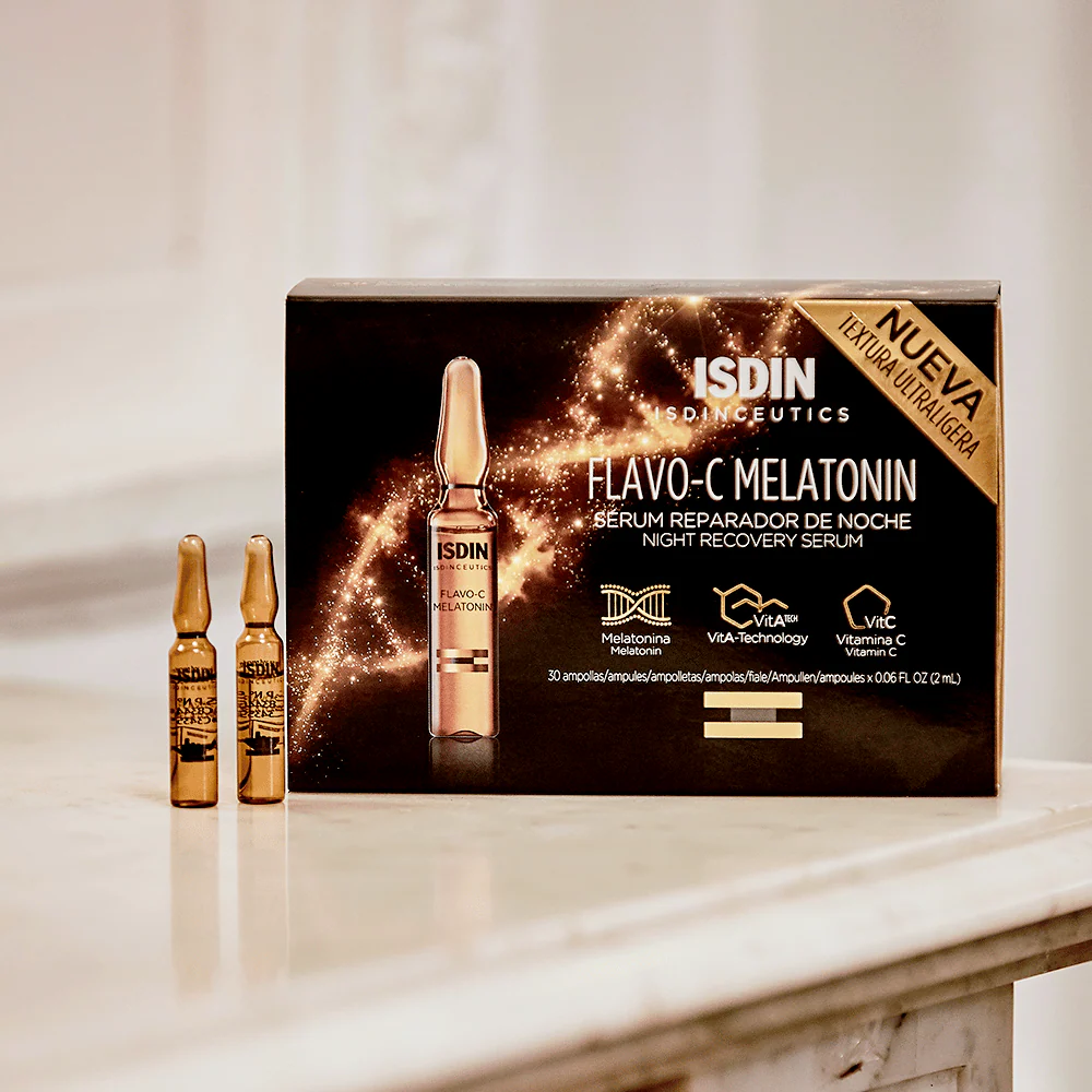 ISDINceutics Flavo-C Melatonin Night Recovery Serum X30 Ampoules - Image 5