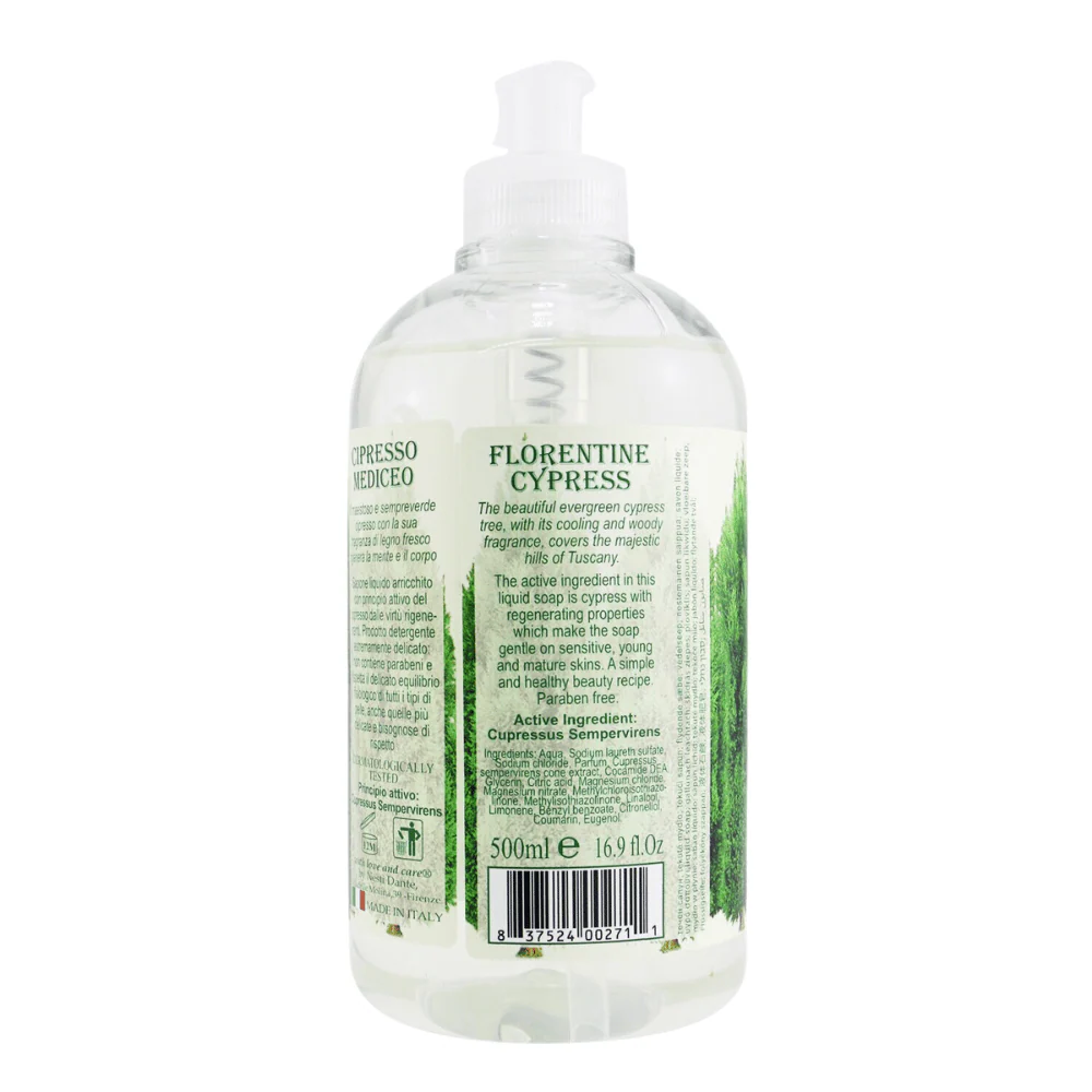 Nesti Dante Dei Colli Fiorentini Cypress Refreshing Liquid Soap 500ml - Image 2