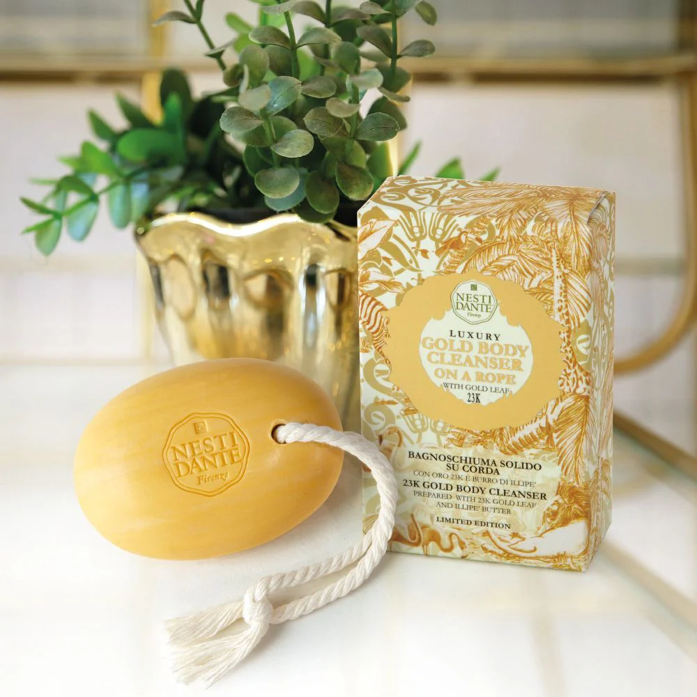Nesti Dante Luxury Gold Body Cleanser On A Rope 150g - Image 3
