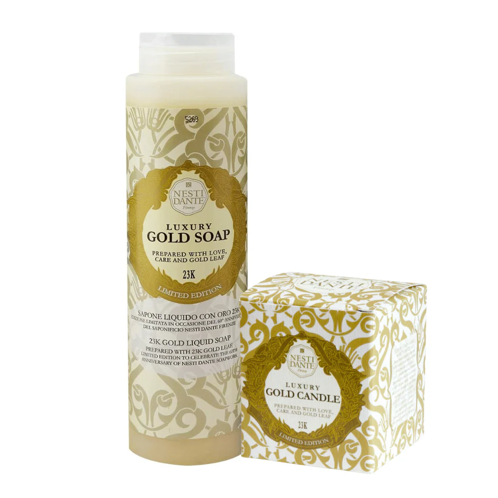 Nesti Dante Luxury Gold Gift Set ( Candle + Shower Gel )