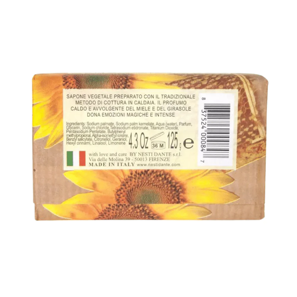Nesti Dante Marsiglia In Fiore Honey & Sunflower Soap 125G - Image 2