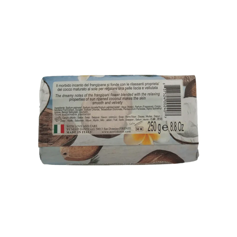 Nesti Dante Paradiso Tropicale St Bath Coconut & Frangipane Soap 250g - Image 2