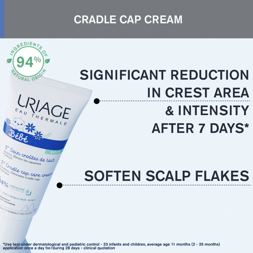 Uriage Baby's 1st Soothing Cradle Cap Care Regulating Cream 40ml - Image 4