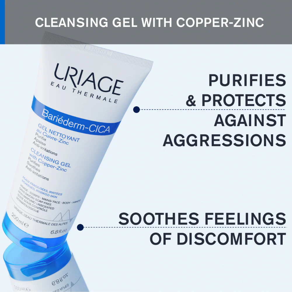 Uriage Bariederm Cleansing Cica-Gel 200ml - Image 4