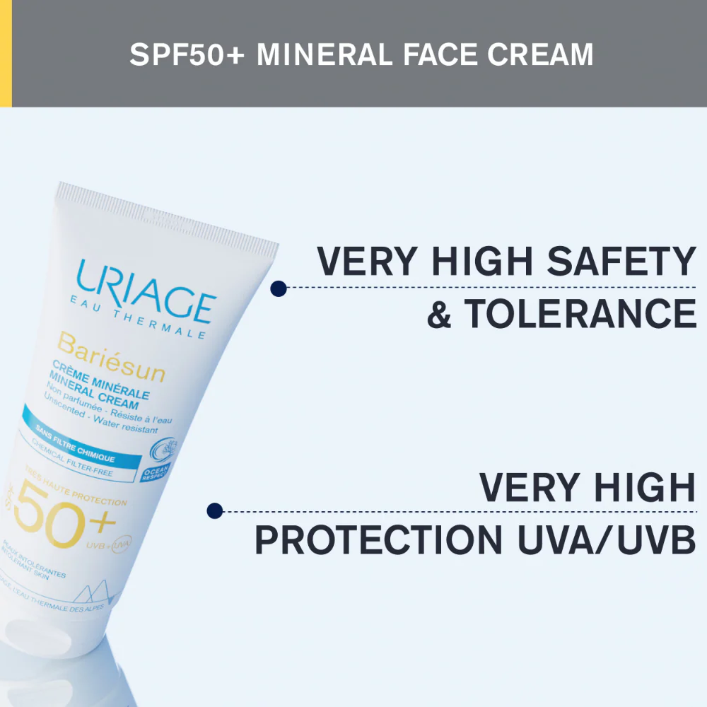 Uriage Bariesun Mineral Cream SPF50+ Allergic Skin 100ml - Image 4