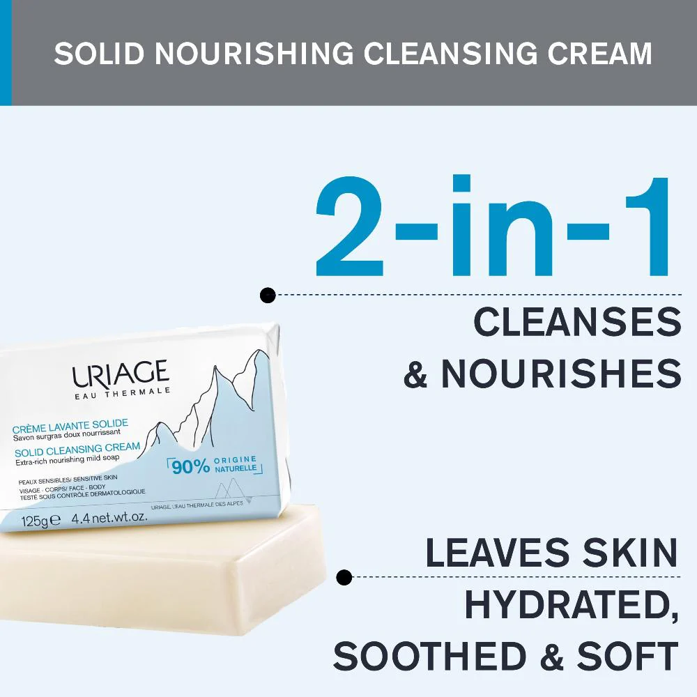 Uriage Cleansing Cream Bar 125g - Image 4