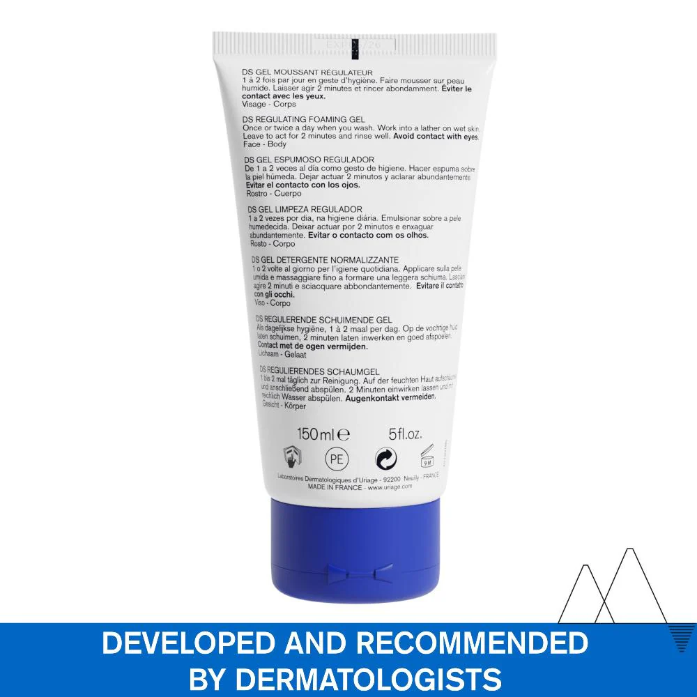 Uriage D.S. Regulating Foaming Cleansing Gel 150ml - Image 4