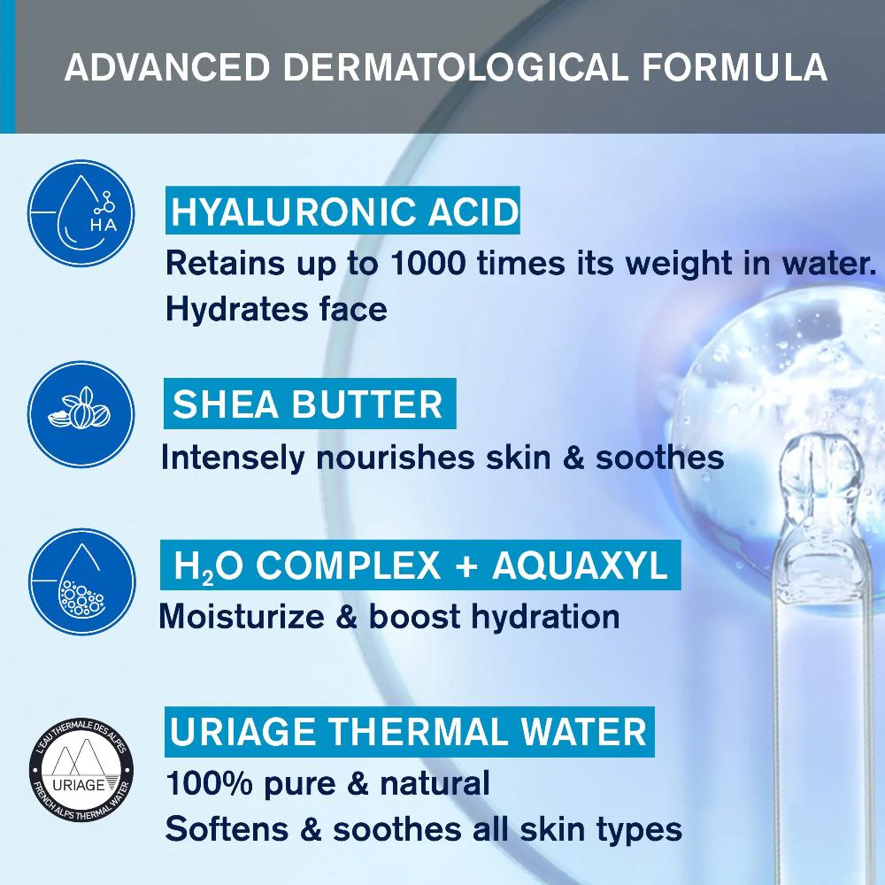 Uriage Moisturizing Water Cream Rich 40ml - Image 7